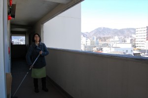 廊下 モップがけ